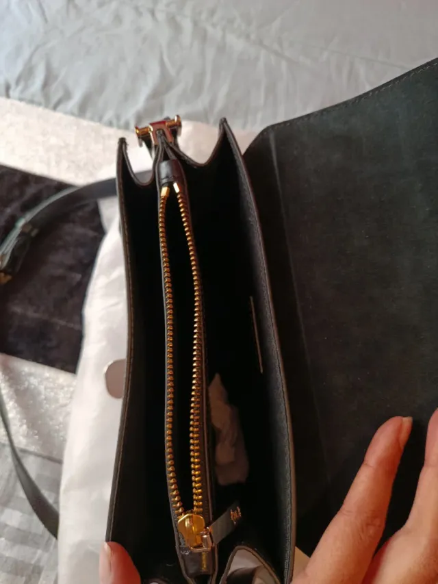 Bolso Piel Massimo Dutti Negro Nuevo