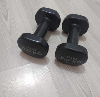 2 Mancuernas 5kg Negras