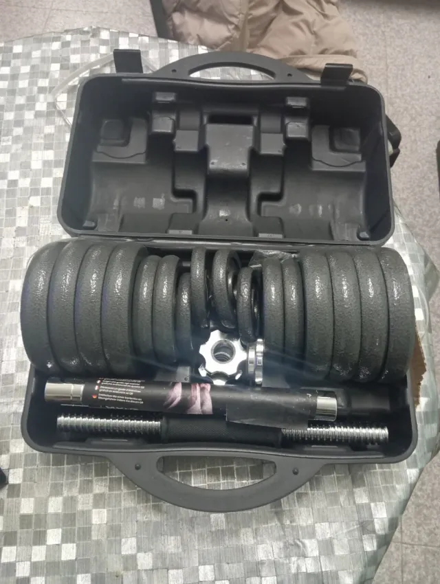 Juego Mancuernas 30kg Ajustables Maletín