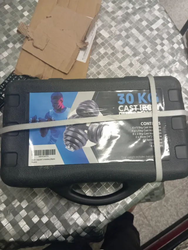 Juego Mancuernas 30kg Ajustables Maletín