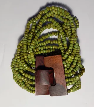 Braccialetto donna perline verdi