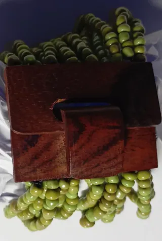 Braccialetto donna perline verdi