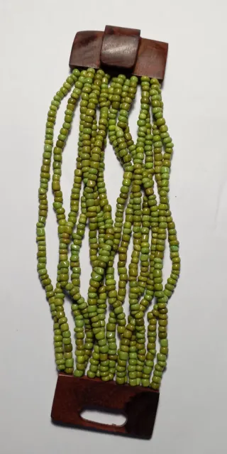 Braccialetto donna perline verdi