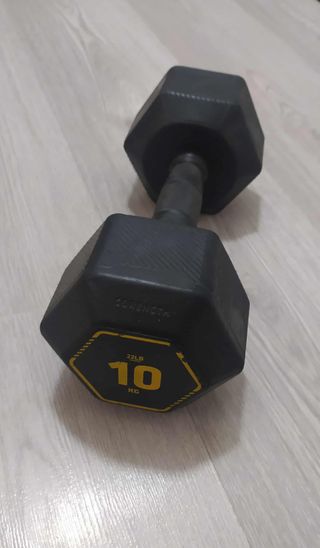 Mancuerna 10kg Hexagonal Negra