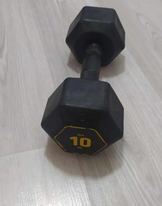 Mancuerna 10kg Hexagonal Negra