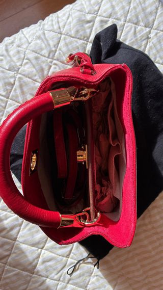 Bolso Purificación García Rojo y Dorado