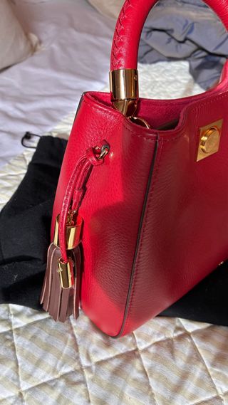 Bolso Purificación García Rojo y Dorado