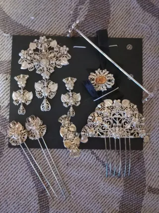 Conjunto Aderezos Plata Filigrana