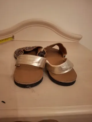 Sandali donna glitter oro multicolor