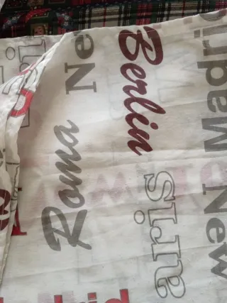 2 Teli Tenda Portafinestra con Scritta Città