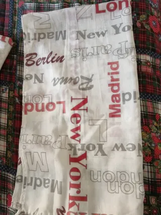 2 Teli Tenda Portafinestra con Scritta Città