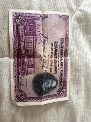 Billete 50 pesetas Banco de España 1928
