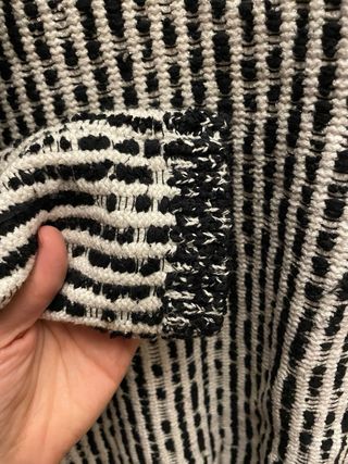 Chaqueta Zara Tweed Negra y Blanca