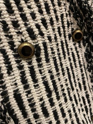 Chaqueta Zara Tweed Negra y Blanca