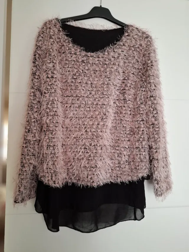 Busa Jersey Rosa y Negro Talla Única