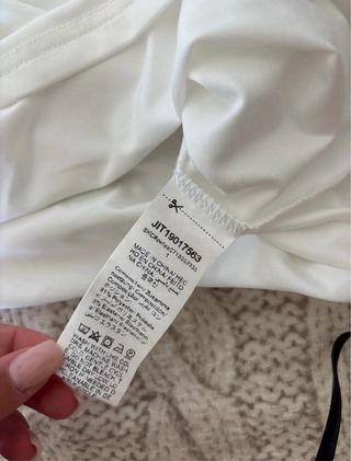 Maglietta collo alto bianca