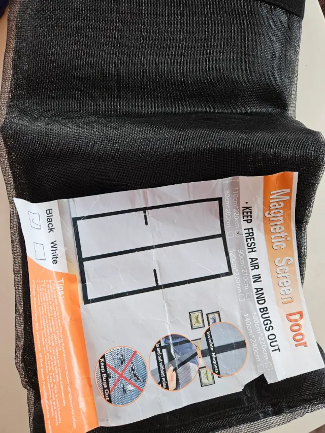 Mosquitera Cortina Magnética Negra