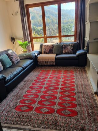 Tappeto persiano annodato a mano in seta seta e la