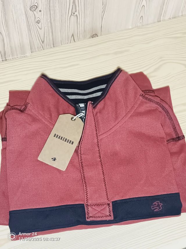 Sudadera Brakeburn Roja Cuello Cremallera