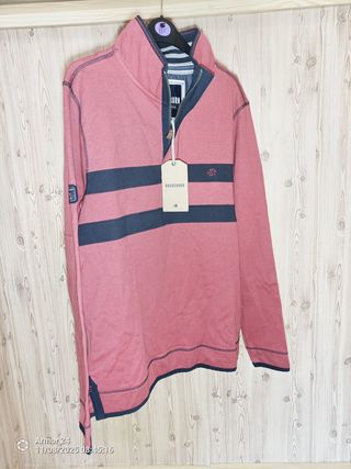 Sudadera Brakeburn Roja Cuello Cremallera
