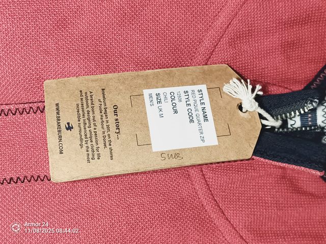 Sudadera Brakeburn Roja Cuello Cremallera