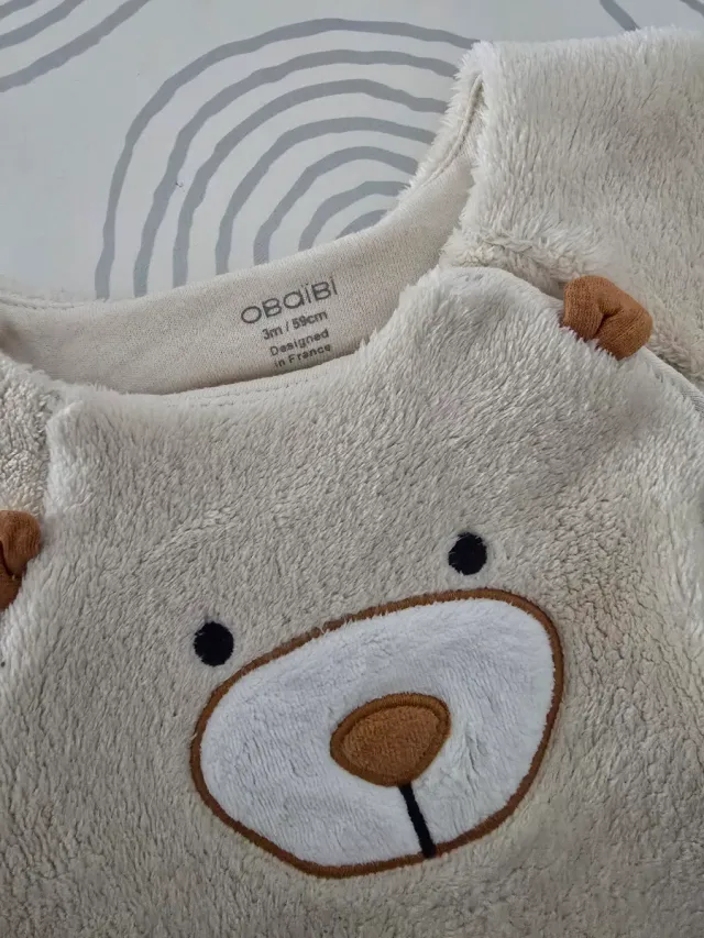 Pelele bebé osito peluche