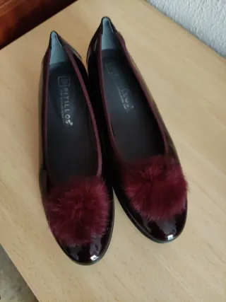 Zapatos Pitillos Burdeos Mujer Talla 40
