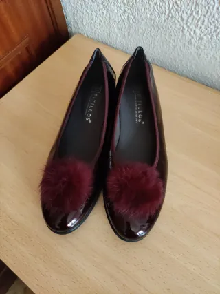 Zapatos Pitillos Burdeos Mujer Talla 40