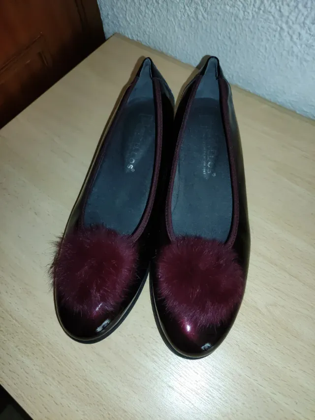 Zapatos Pitillos Burdeos Mujer Talla 40