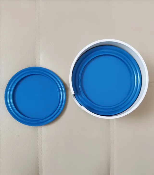 Set 6 Sottobicchieri Blu Contenitore salva spazio