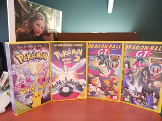 VHS Dragon Ball GT y Pokémon 4 películas en total