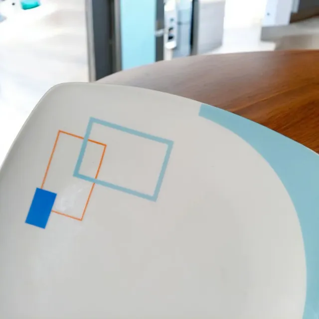 Set 5 Platos Cuadrados Cerámica