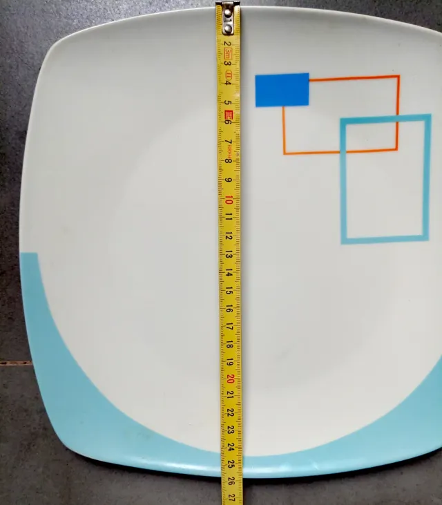 Set 5 Platos Cuadrados Cerámica