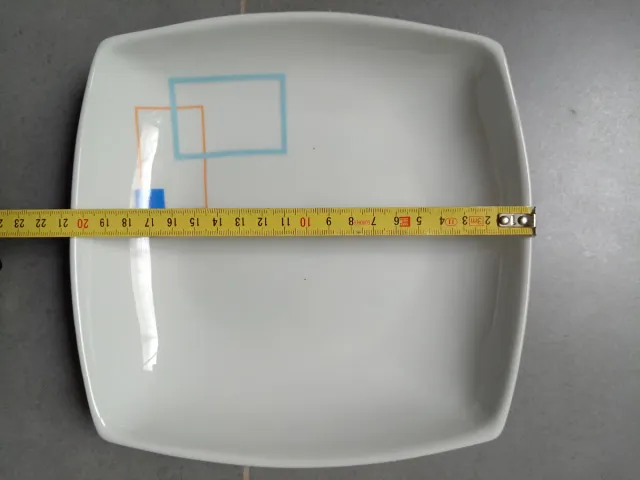 Set 5 Platos Cuadrados Cerámica