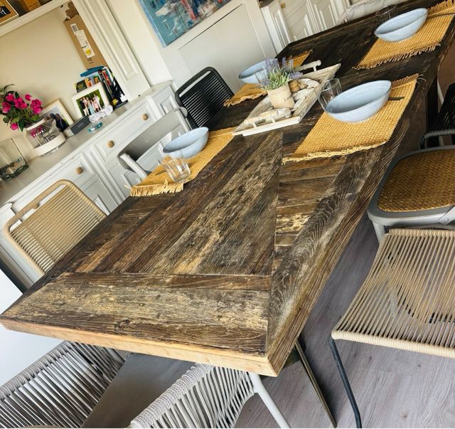 Mesa Comedor Madera Maciza Natural Preciosa