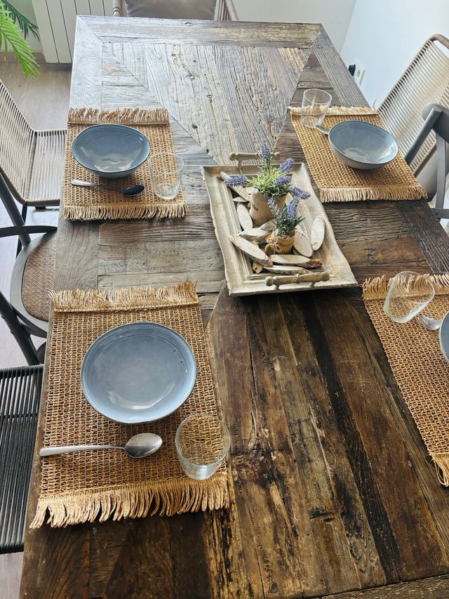 Mesa Comedor Madera Maciza Natural Preciosa