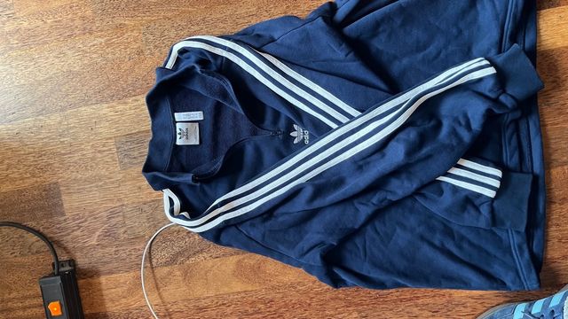 Sudadera Adidas Azul Media Cremallera