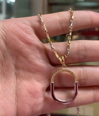 Collar 18k dos tonos 6.36 gramos