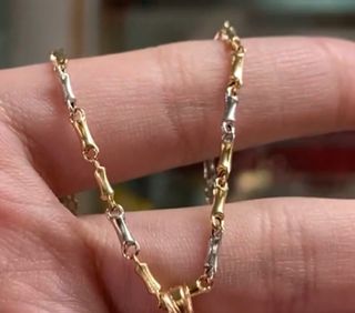 Collar 18k dos tonos 6.36 gramos