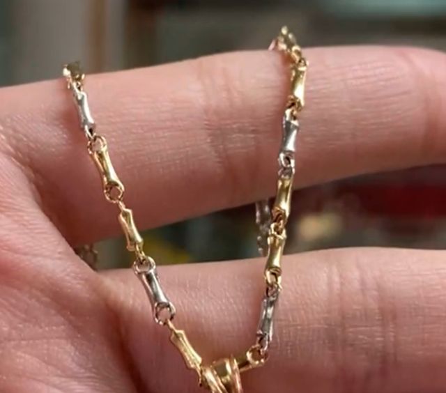 Collar 18k dos tonos 6.36 gramos