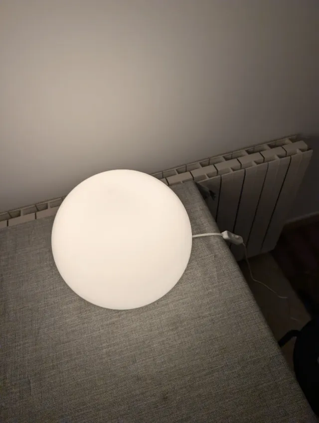 Lámpara de mesa esférica de vidrio 25 CM