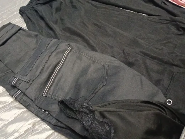 Top lencero negro con encaje talla 42