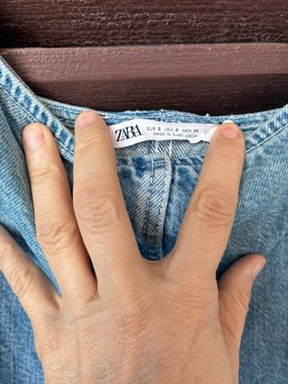 Peto vaquero Zara short chica Talla S