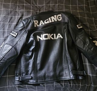 Chaqueta Cuero Motorista Snow Falcon Racing Talla