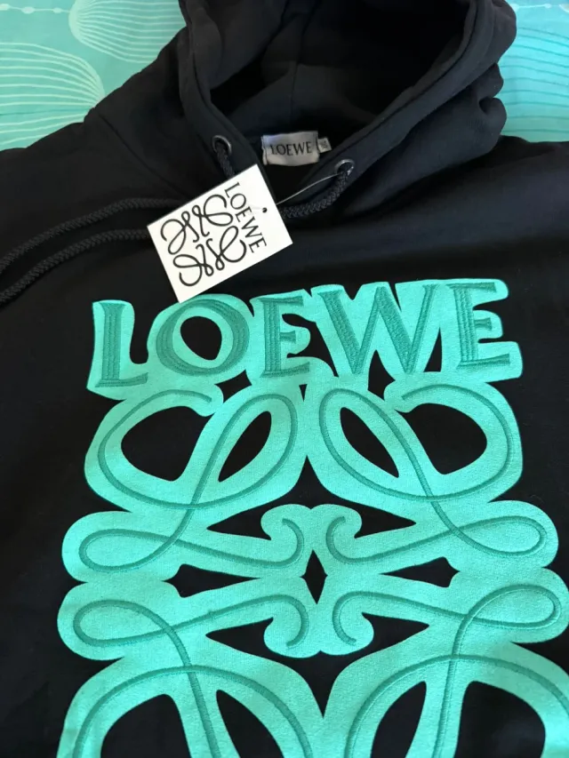 Sudadera Loewe Negra y Turquesa