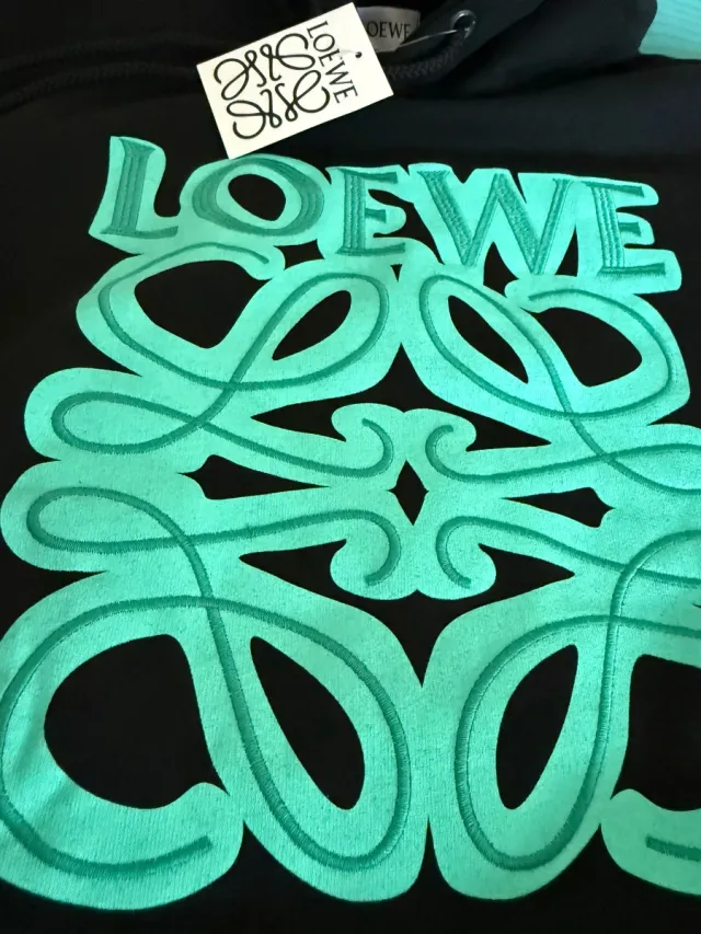 Sudadera Loewe Negra y Turquesa