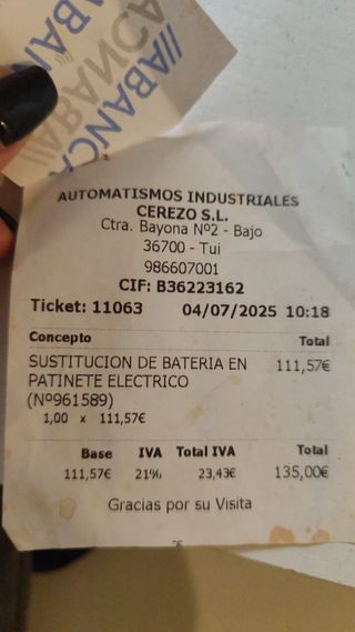 Patinete Xiaomi con Batería Nueva