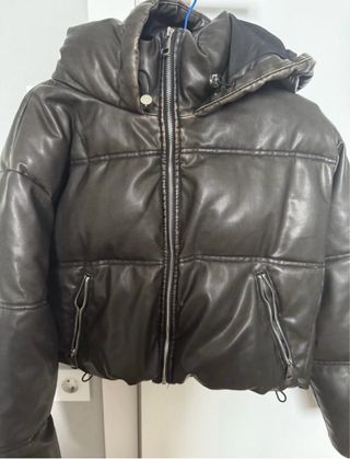 Chaqueta efecto piel mujer