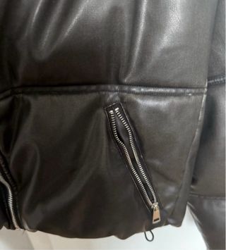 Chaqueta efecto piel mujer