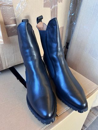 Botas Chelsea Piel Negra Tacón núm 39 y 41